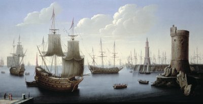 A Mediterranean Port Scene by Pierre Puget